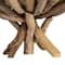 Hello Honey® 18" Natural Round Handmade Driftwood Footed Tray